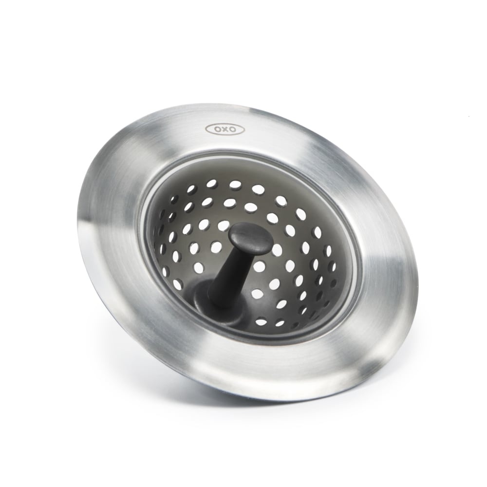 slide 1 of 1, OXO Good Grips Silicone Sink Strainer, 4.37 in x 4.37 in x 1.62 in