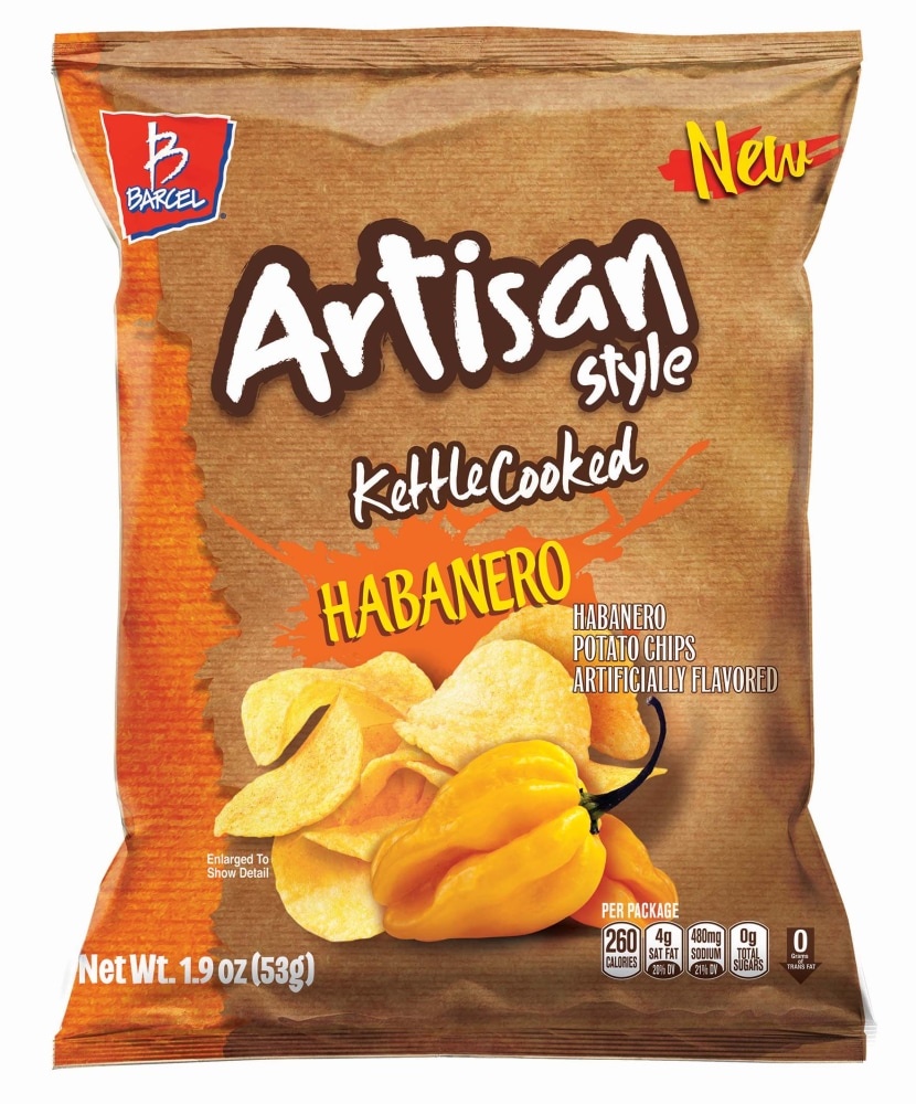 slide 1 of 1, Barcel Chip's by Papa Toreadas Habanero Kettle Cooked Potato Chips, 1.9 oz