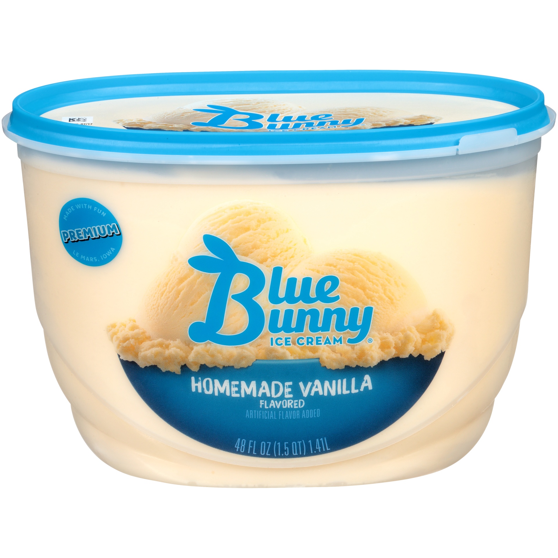 slide 2 of 6, Blue Bunny Homemade Vanilla Ice Cream - 48 fl oz, 48 fl oz