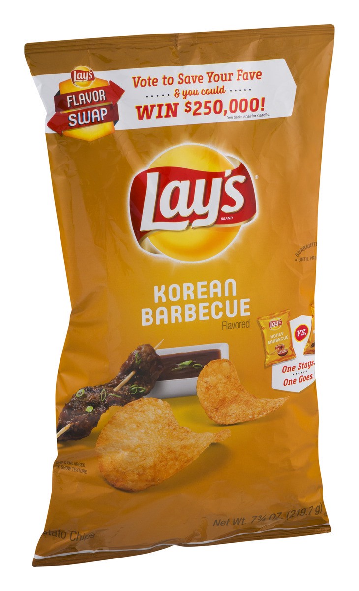 slide 6 of 7, Lay's Korean Barbecue Potato Chips Swap 7.75 Ounce Plastic Bag, 7.75 oz