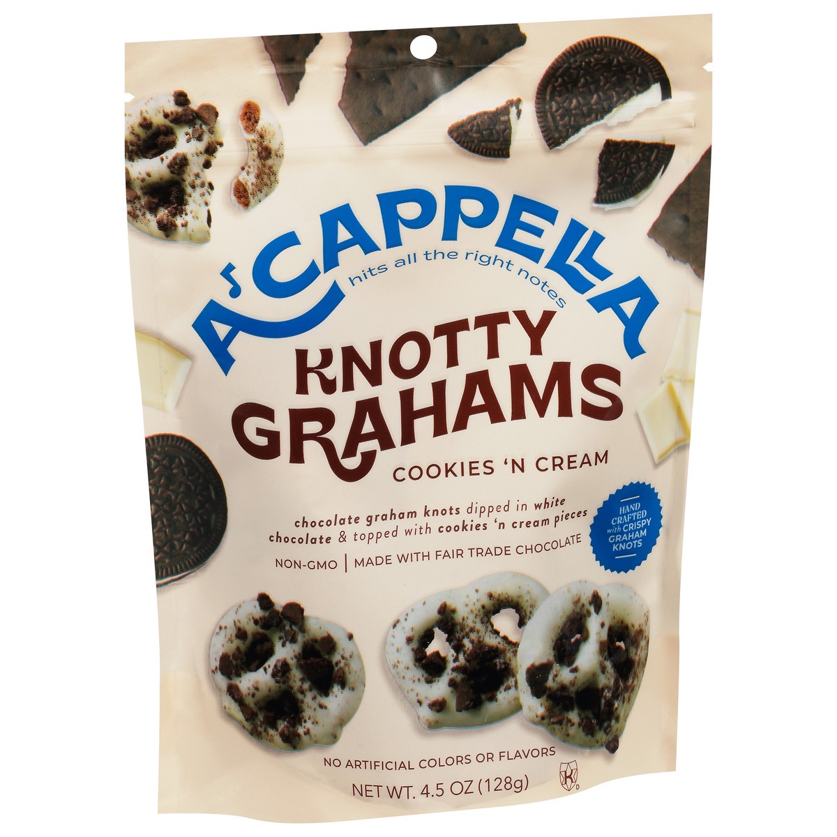 slide 4 of 9, A'Cappella Cookies 'n Cream Knotty Grahams 4.5 oz, 4.5 oz