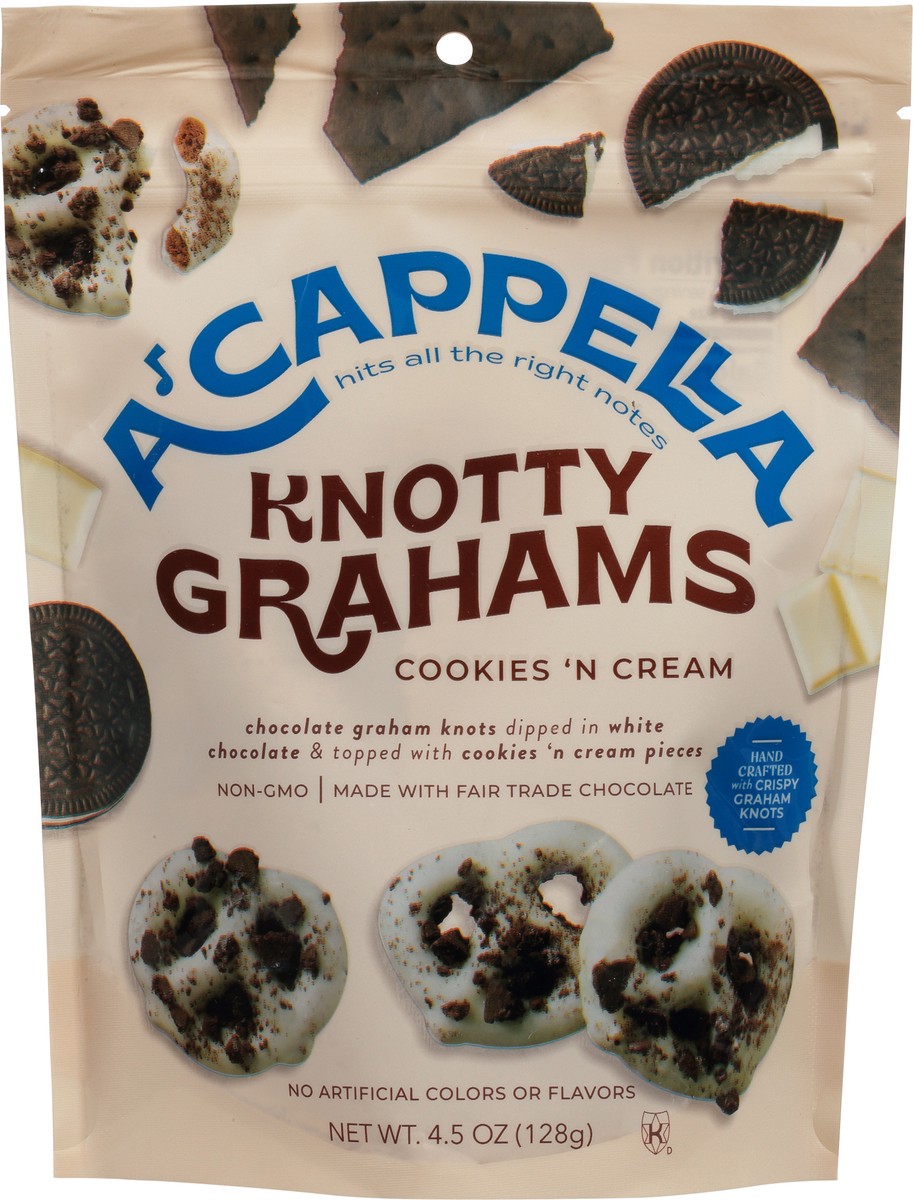 slide 3 of 9, A'Cappella Cookies 'n Cream Knotty Grahams 4.5 oz, 4.5 oz