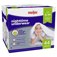 slide 15 of 25, Meijer Nighttime Underwear S/M, 44 ct