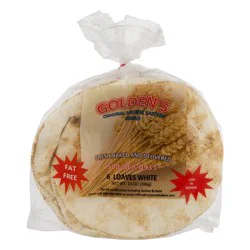 Golden's Fat Free White Middle Eastern Bread - 6 ct