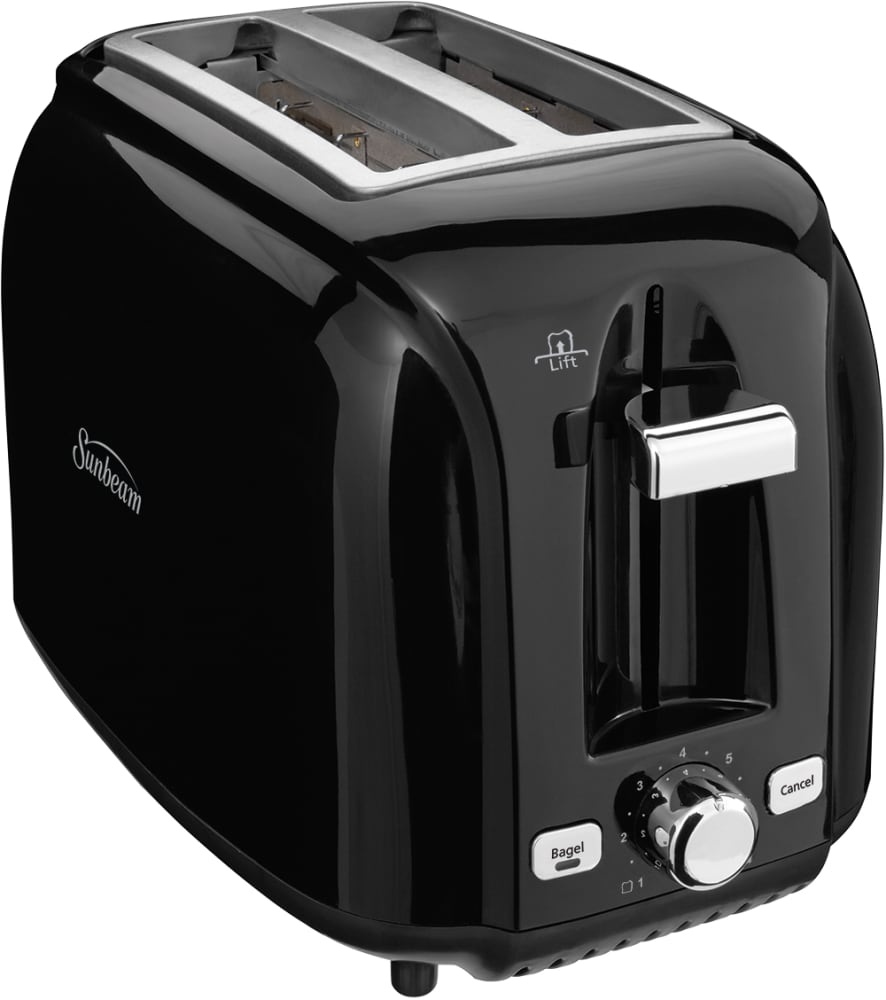 slide 1 of 1, Sunbeam 2-Slice Extra-Wide Slot Toaster Black TSSBTR2SBK, 1 ct