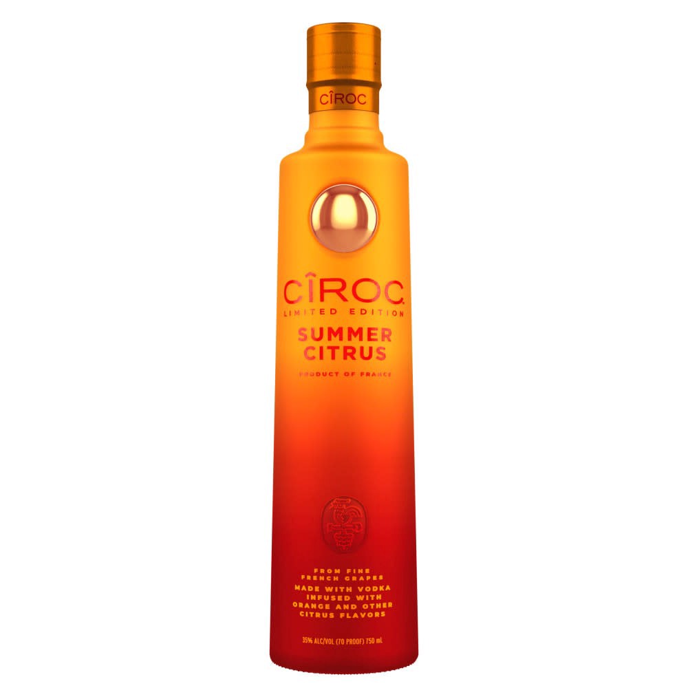 slide 1 of 1, CIROC Summer Citrus (Made with Vodka Infused with Natural Flavors), 750 mL, 750 ml