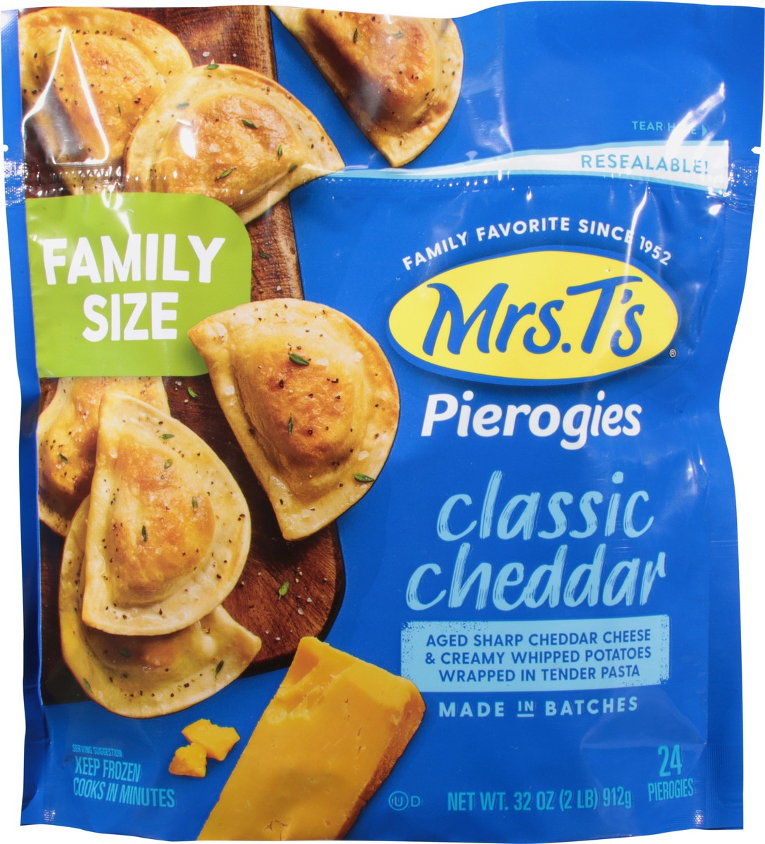 slide 1 of 14, Mrs. T's Classic Cheddar Pierogies, 24 ct