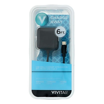 slide 1 of 1, Vivitar USB Wall Charger And Lighting cable, 1 ct