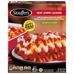 Stouffer''s Stouffer’s Meat Lovers Lasagna, Family Size, Oven Ready Lasagna, Frozen Dinners