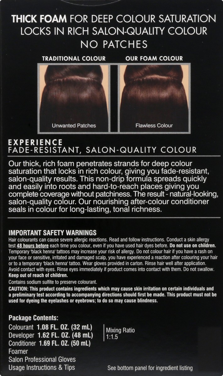 slide 10 of 13, John Frieda Brown Permanent Precision Hair color Foam Hair Color Kit, Brown Hair Dye, 4N Dark Natural Brown Hair Color, 1 Application, 1 ct