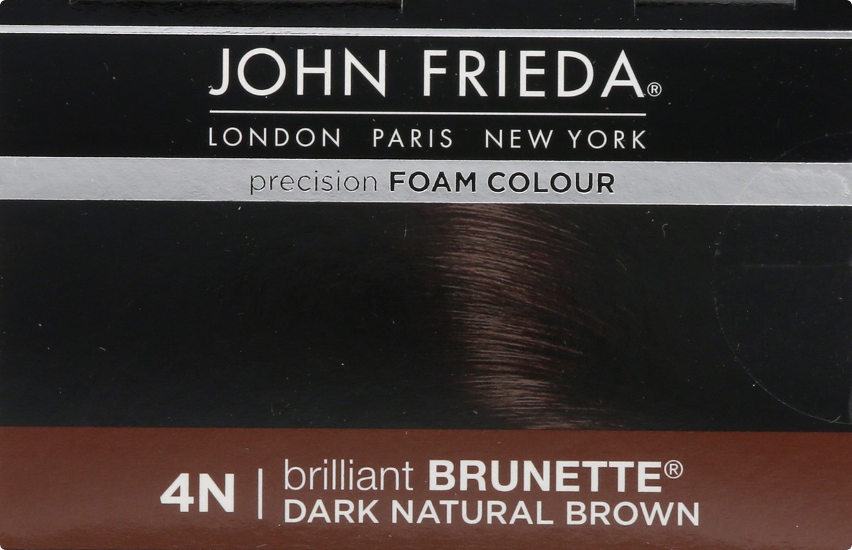 slide 13 of 13, John Frieda Brown Permanent Precision Hair color Foam Hair Color Kit, Brown Hair Dye, 4N Dark Natural Brown Hair Color, 1 Application, 1 ct