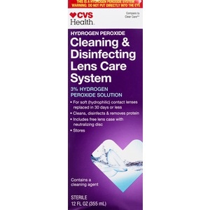 slide 1 of 1, CVS Health Cleaning & Disinfecting Lens Care System, 12 fl oz