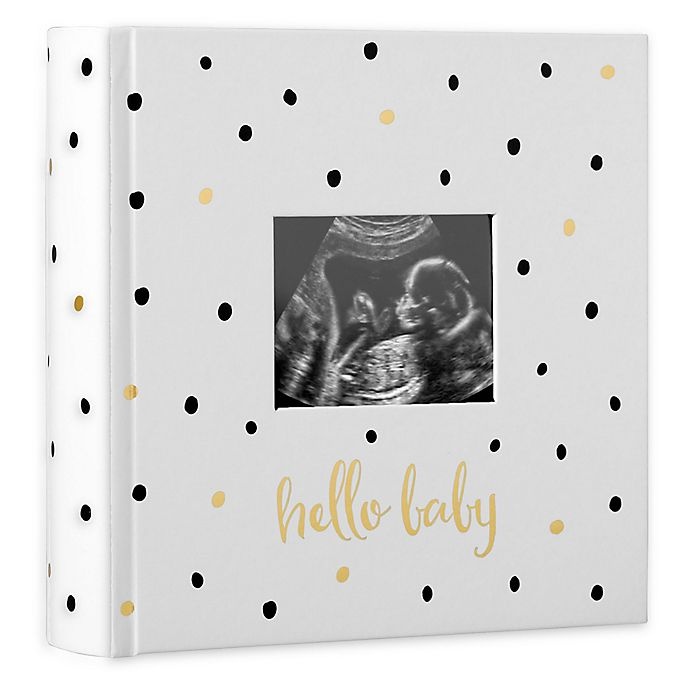 slide 1 of 5, Pearhead Hello Baby'' Photo Album - Black /Gold'', 1 ct