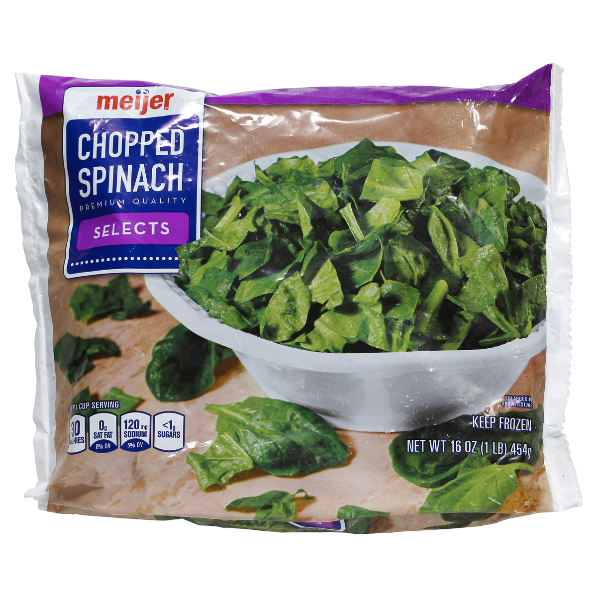 slide 1 of 5, Meijer Steamable Chopped Spinach, 16 oz