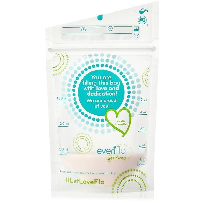 slide 2 of 6, Evenflo Advanced Breast Milk Storage Bags, 50 ct; 5 oz