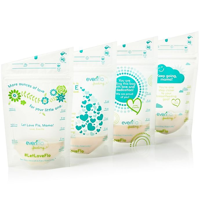 slide 3 of 6, Evenflo Advanced Breast Milk Storage Bags, 50 ct; 5 oz