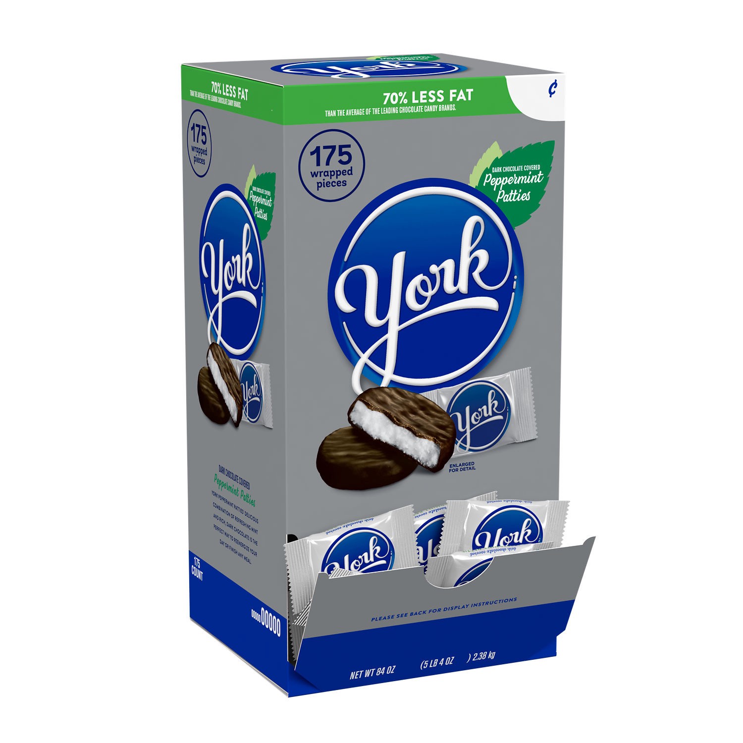 slide 1 of 9, York Dark Chocolate Peppermint Patties, Candy Bulk Box, 84 oz (175 Pieces), 84 oz