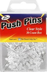 Pencil Grip Push Pins 30 ea