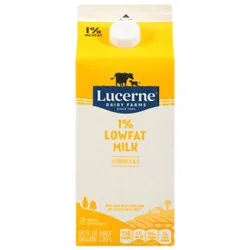 Lucerne Milk Lowfat 1% Milkfat - Half Gallon (Container May Vary)