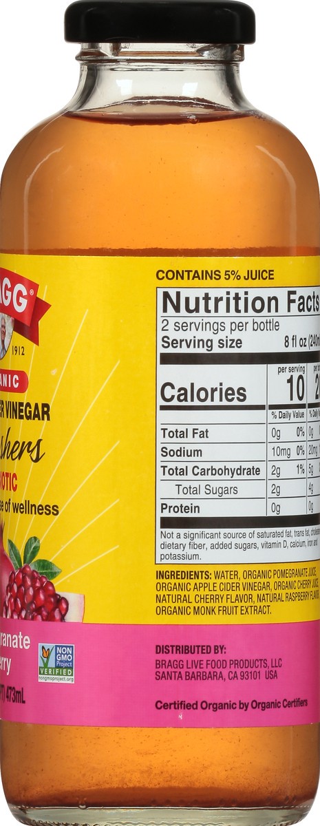 slide 5 of 9, Bragg Live Food Products Bragg Organic Apple Cider Vinegar Pomegranategoji Berry - 16 fl oz, 16 fl oz