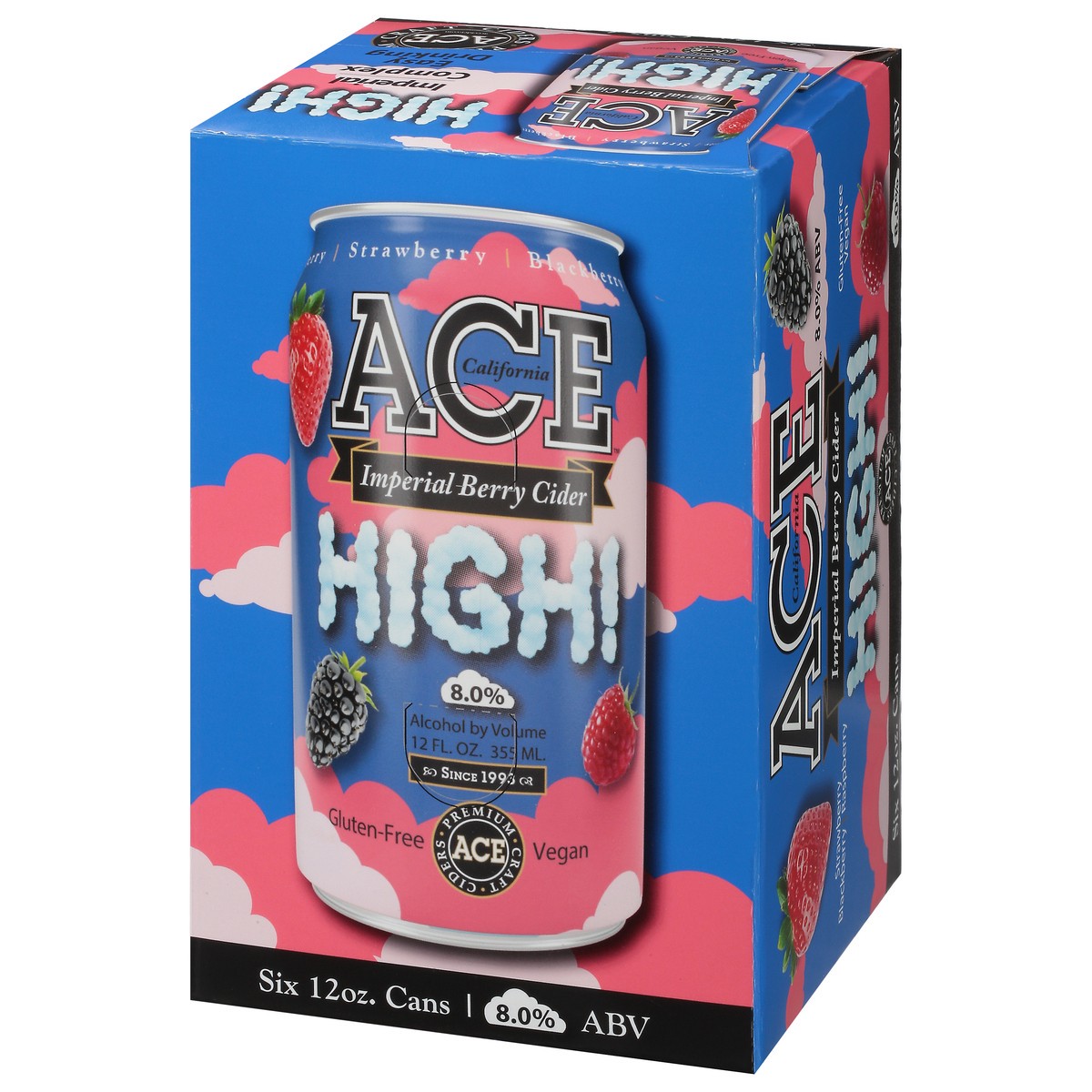 slide 3 of 9, Ace Ciders Imperial Berry Cider, 6 ct; 12 fl oz