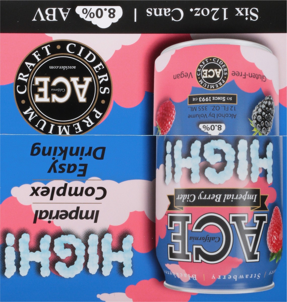 slide 7 of 9, Ace Ciders Imperial Berry Cider, 6 ct; 12 fl oz