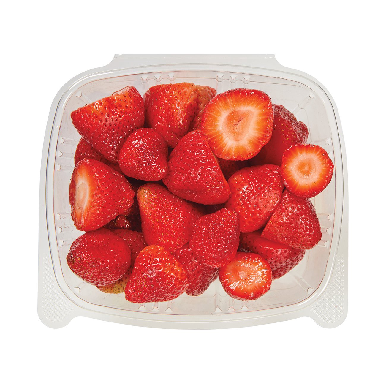 slide 1 of 1, H-E-B Fresh Cut Strawberries - Large, per lb