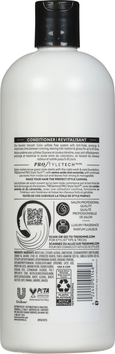 slide 9 of 9, TRESemmé Cruelty-free Keratin Smooth Color conditioner 28 Fl Oz, 28 fl oz