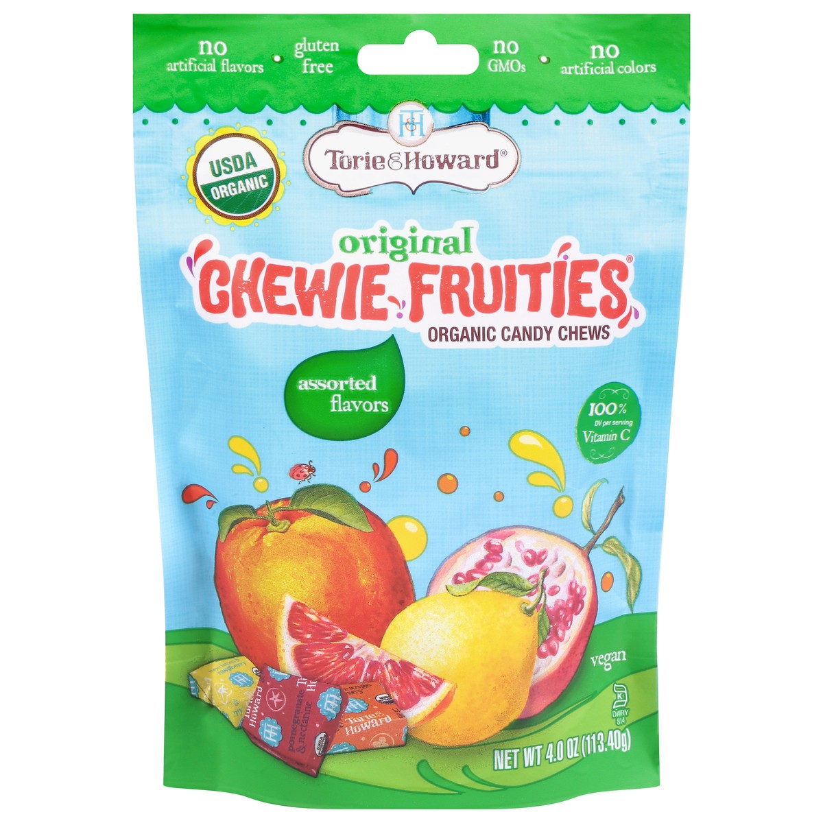 slide 1 of 12, Torie & Howard Mixed T&H Candy Fruit Chews, 4 oz