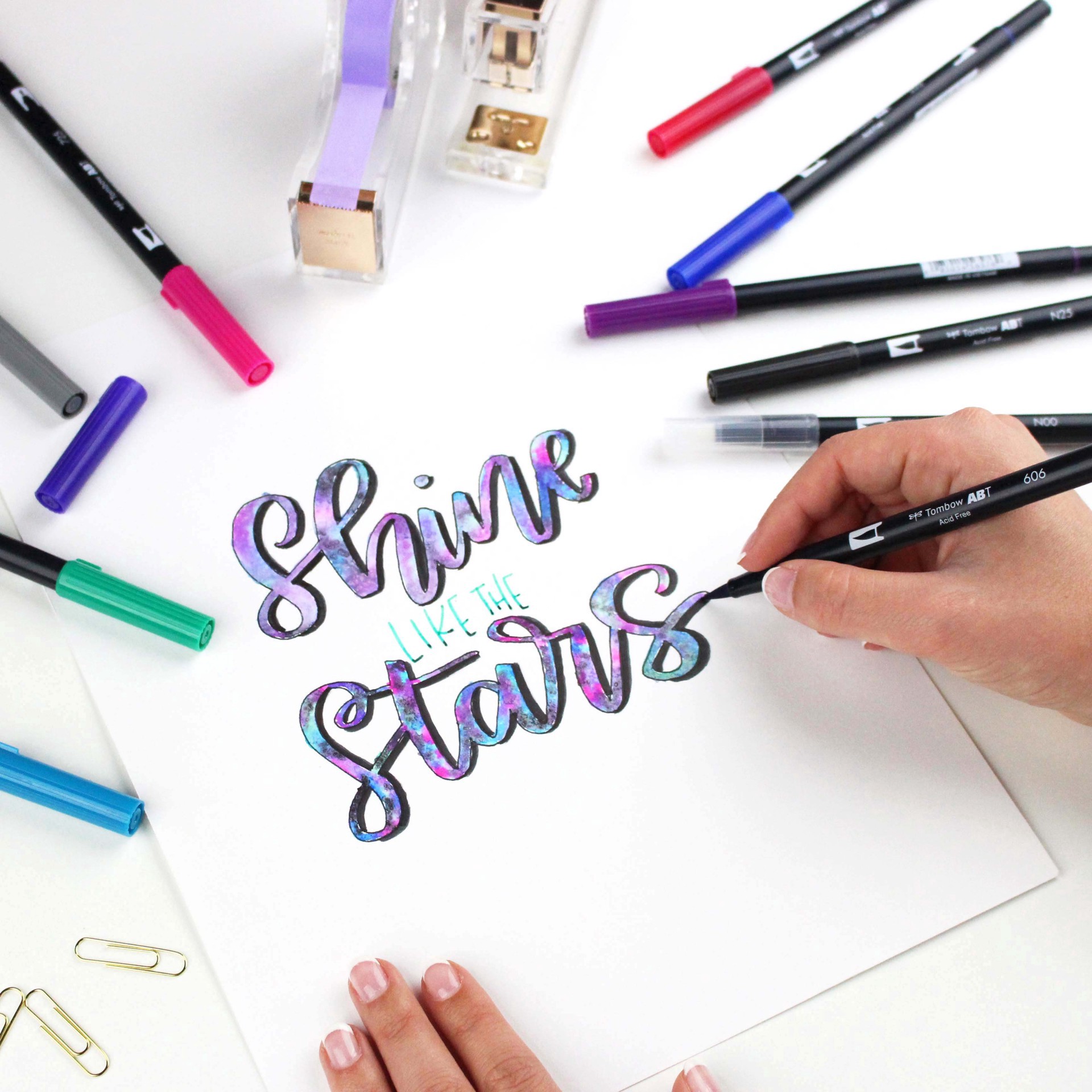 slide 3 of 6, Tombow Galaxy Dual Brush Pens, 1 ct