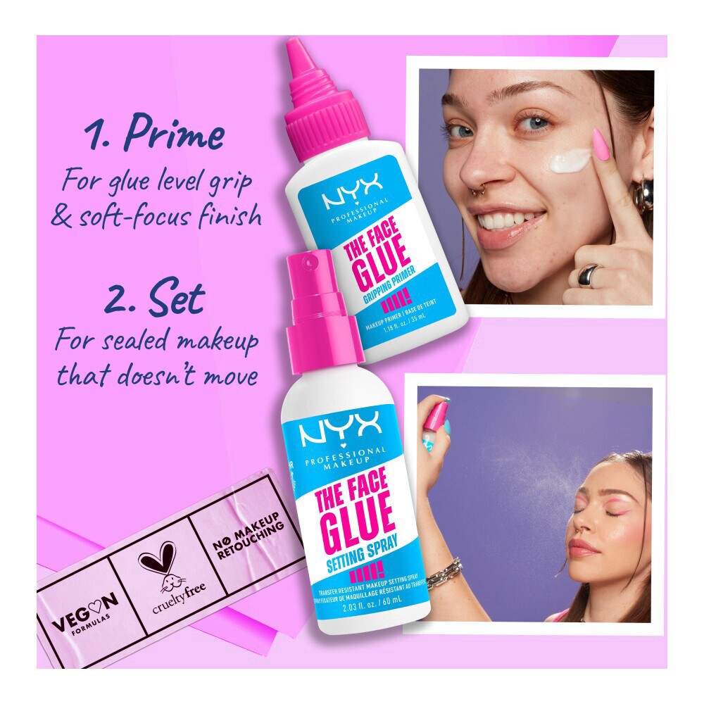 slide 5 of 6, NYX Professional Makeup The Face Glue Setting Spray, 2 fl oz