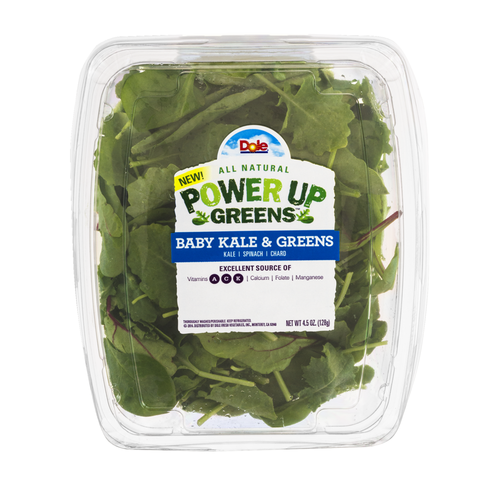 slide 1 of 1, Dole Power Up Greens Baby Kale And Greens, 4.5 oz