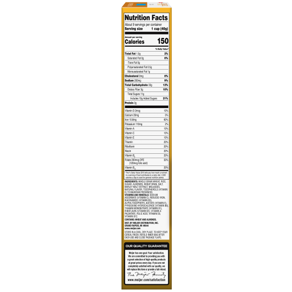 slide 16 of 29, Meijer Vanilla Almond Cereal, 12.4 oz, 12.4 oz