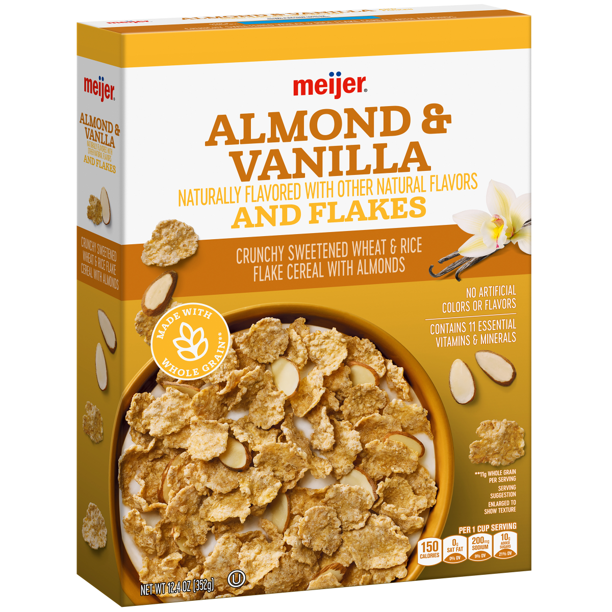 slide 2 of 29, Meijer Vanilla Almond Cereal, 12.4 oz, 12.4 oz