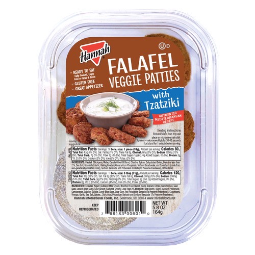 slide 1 of 1, Hannah® falafel veggie patties, 5.8 oz