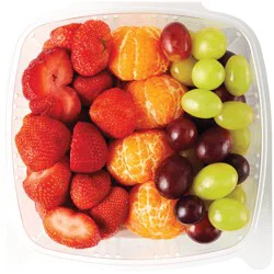 H-E-B Fresh Cut Strawberries Mandarin Orange & Grapes - Extra Large