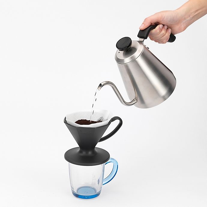 slide 4 of 5, Bialetti Stainless Steel Gooseneck Kettle, 1 liter