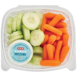H-E-B Fresh Cucumber Slices, Carrots & Buttermilk Ranch - Large