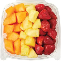 H-E-B Fresh Cut Cantaloupe, Strawberries & Pineapple - Extra Large