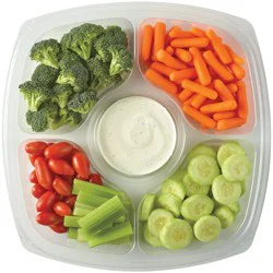 H-E-B Large Fresh Veggie Party Tray - Ranch Dip