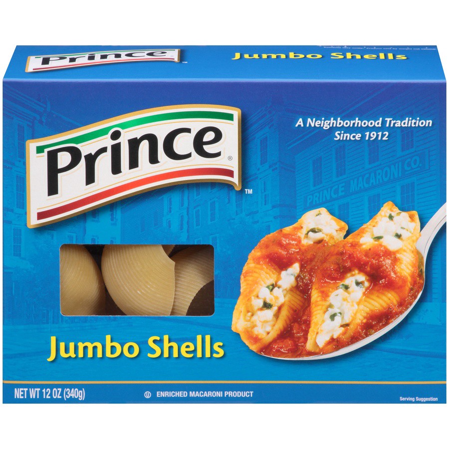 slide 1 of 8, Prince Stuffing Shell, 12 oz