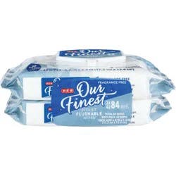 H-E-B Our Finest Moist Flushable Wipes 2 pk - Fragrance Free