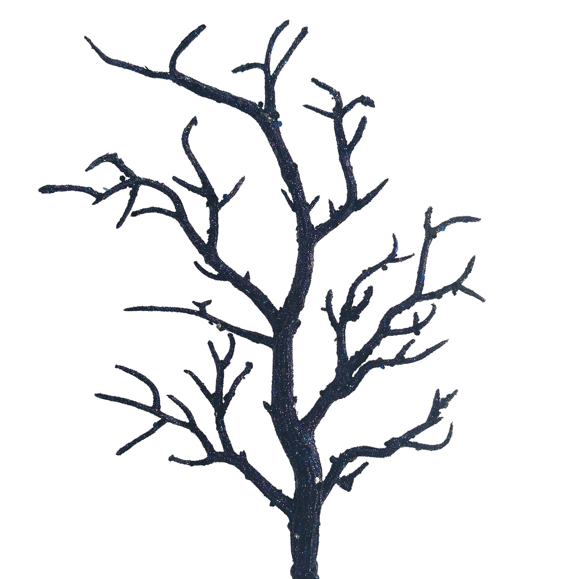 slide 3 of 3, 15" Purple & Blue Glitter Branch Pick By Ashland, 15 in x 8 in x 1 in