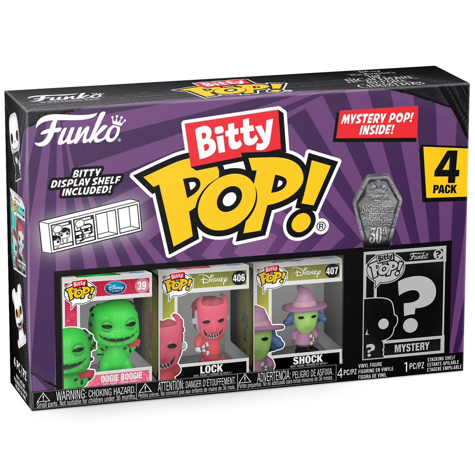 slide 1 of 1, Funko Bitty Pop! The Nightmare Before Christmas - Series 1, 4 ct