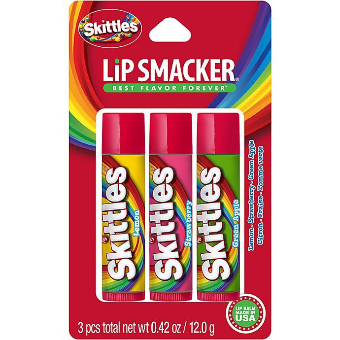 slide 2 of 3, Lip Smacker Skittles Trio, 3 ct