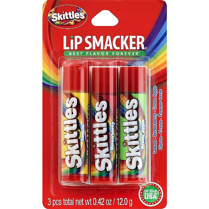 slide 3 of 3, Lip Smacker Skittles Trio, 3 ct