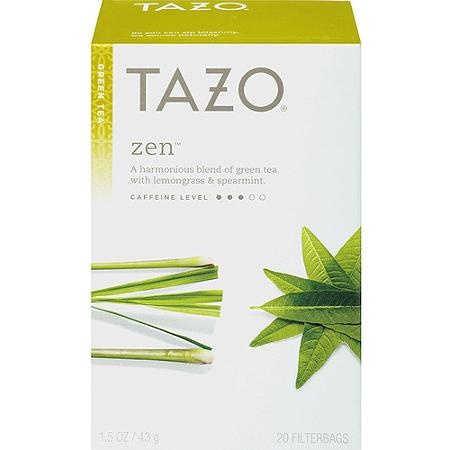 slide 1 of 1, Tazo Zen Green Tea Bags, 20 ct