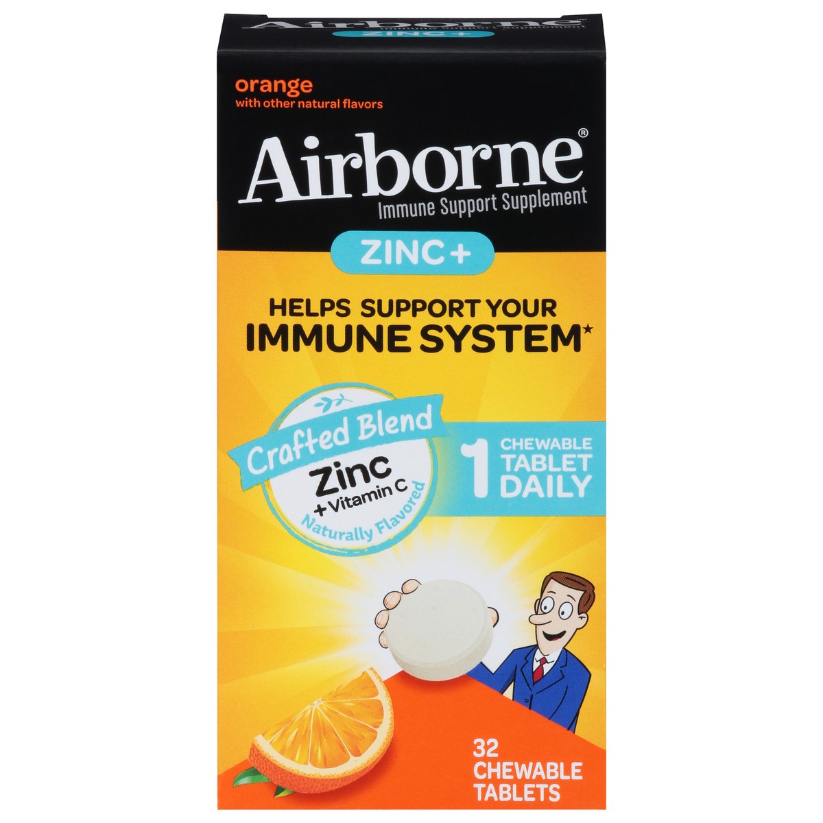 slide 1 of 9, Airborne Plus Zinc Chews, 32 ct