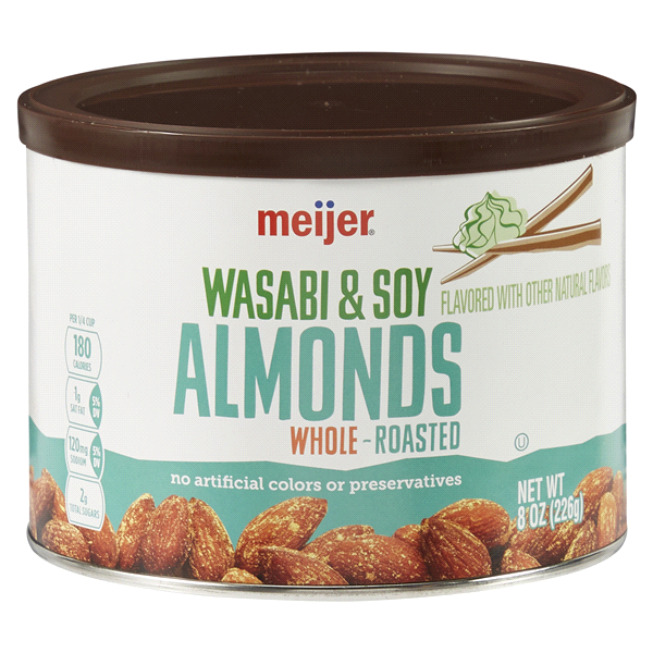 slide 1 of 1, Meijer Wasabi & Soy Almonds, 8 oz