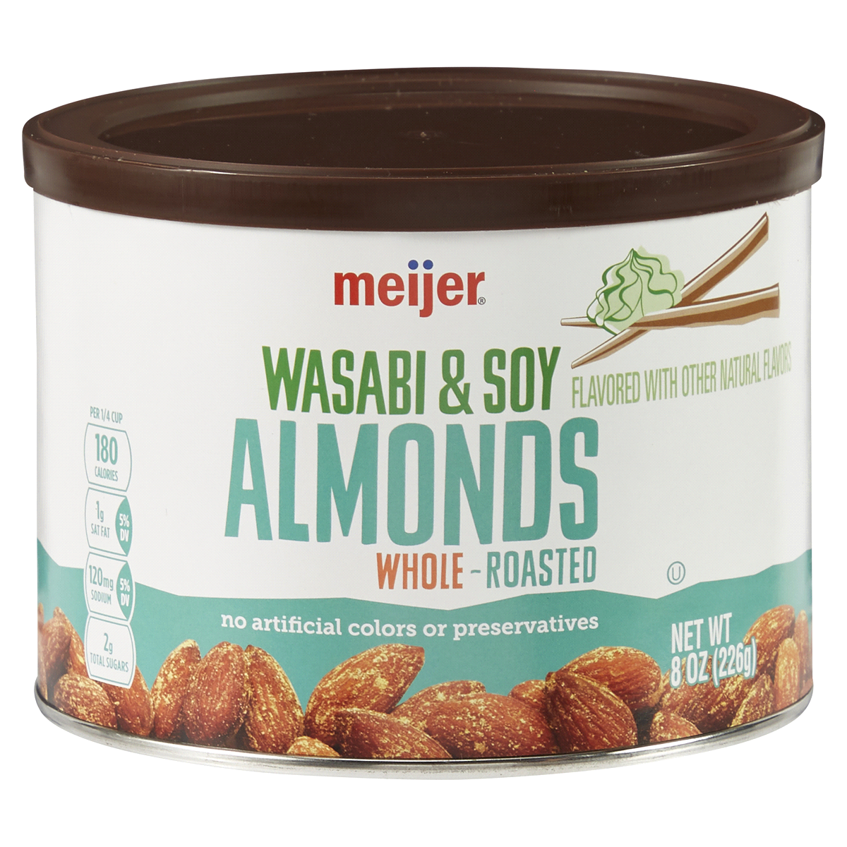 slide 1 of 5, Meijer Wasabi & Soy Whole Almonds, 8 oz
